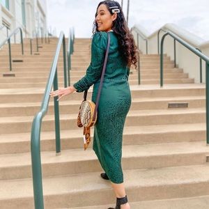 ( SOLD ) Hunter Green Dress